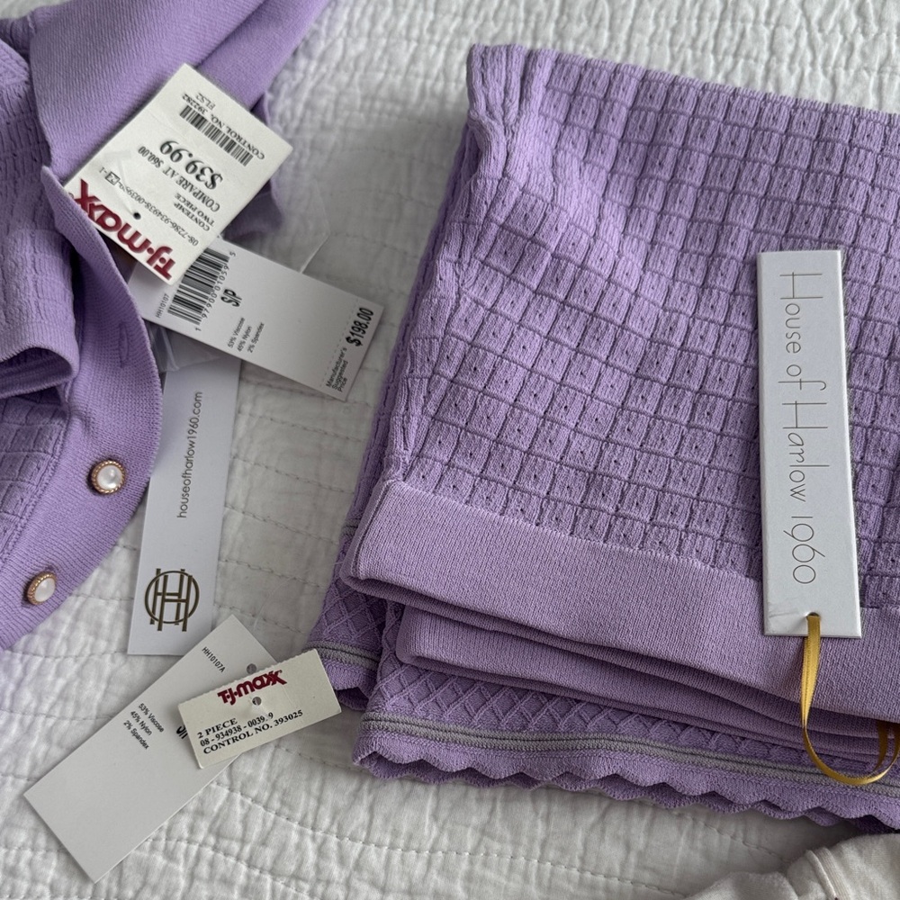 House of Harlow 1960 Lavender Knit Polo Skirt Set - Picture 7 of 7